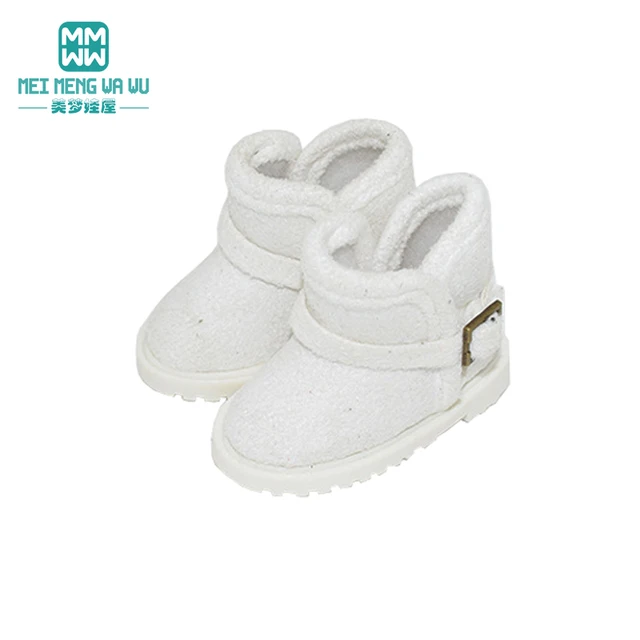 5.6cm Mini Toys Doll shoes for EXO 1/6 BJD YOSD doll accessories Fashion wool boots, snow boots 4