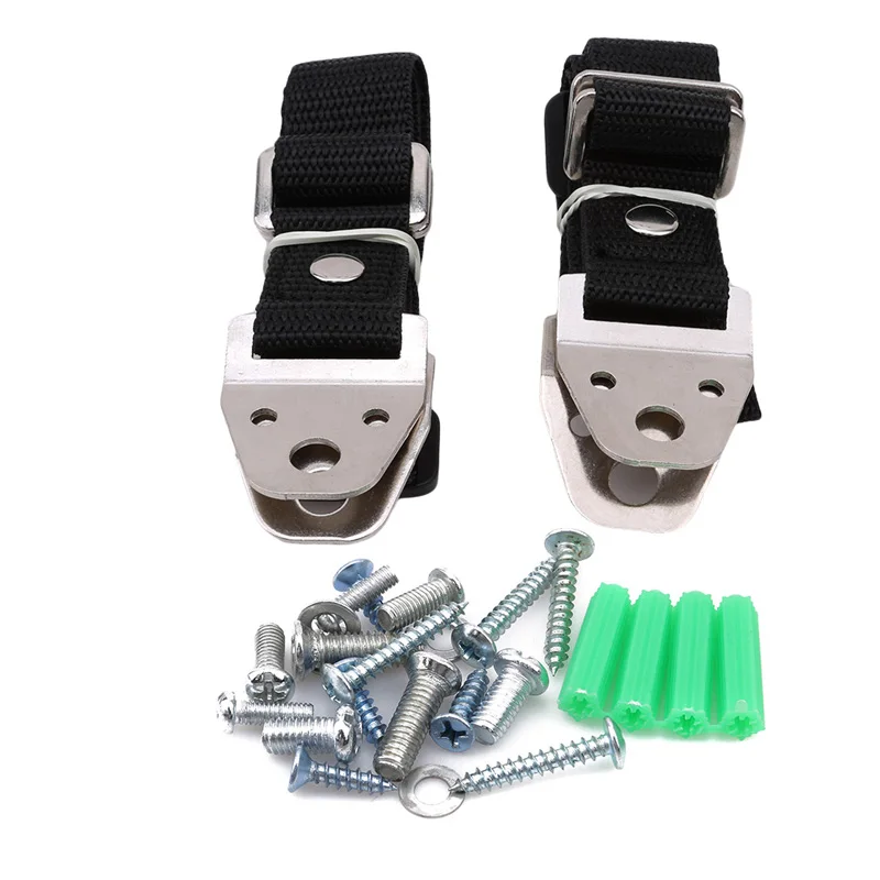 

Baby Safety Anti-Tip Straps For Flat TV Furniture Wall Strap Child Lock Protection From Children Products For Kids 2pcs/Pack
