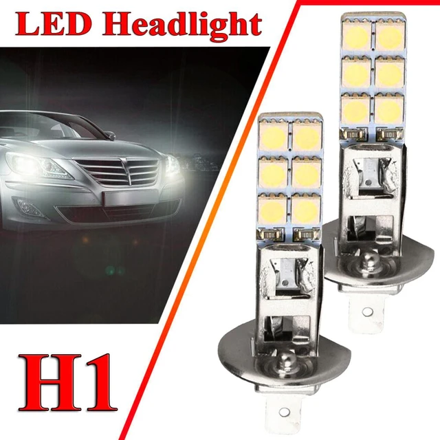 2pcs H1 6000K Super Bright White 6000LM DRL LED Headlight Bulb Kit