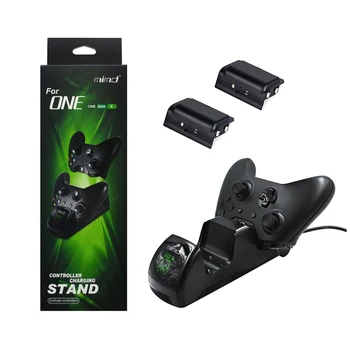 

Fast Charger For XBOXONEX Controller Dual Charging Dock Charger + 2pcs Rechargeable Controller Battery Stander For XBOXSLIM/X