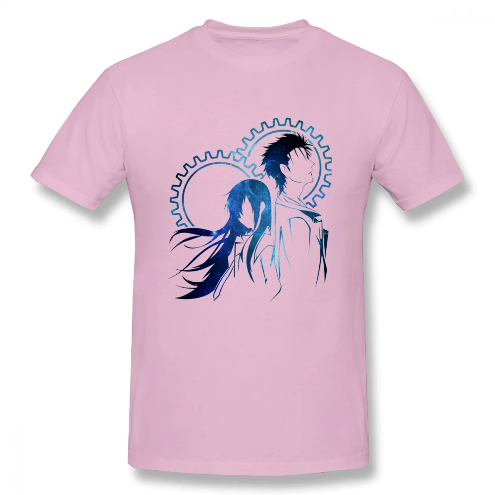 Pink One yona для мужчин Okabe And Kurisu Steins Gate футболка новая футболка модная повседневная футболка - Цвет: Pink