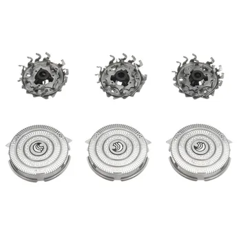 

3X Replacement Shaver Blades For Philip SpeedXL SmartTouchXL HQ9 Stainless steel+Plastic For Philip Shaver Head: HQ9 320 Series