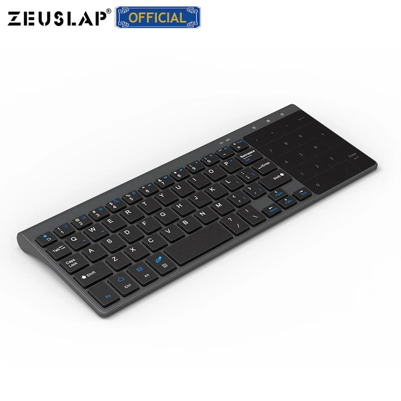 Купить ZEUSLAP 2 4G Беспроводная мини сенсорная клавиатура беспроводная компьютера с | Клавиатуры (1005002305048293)
