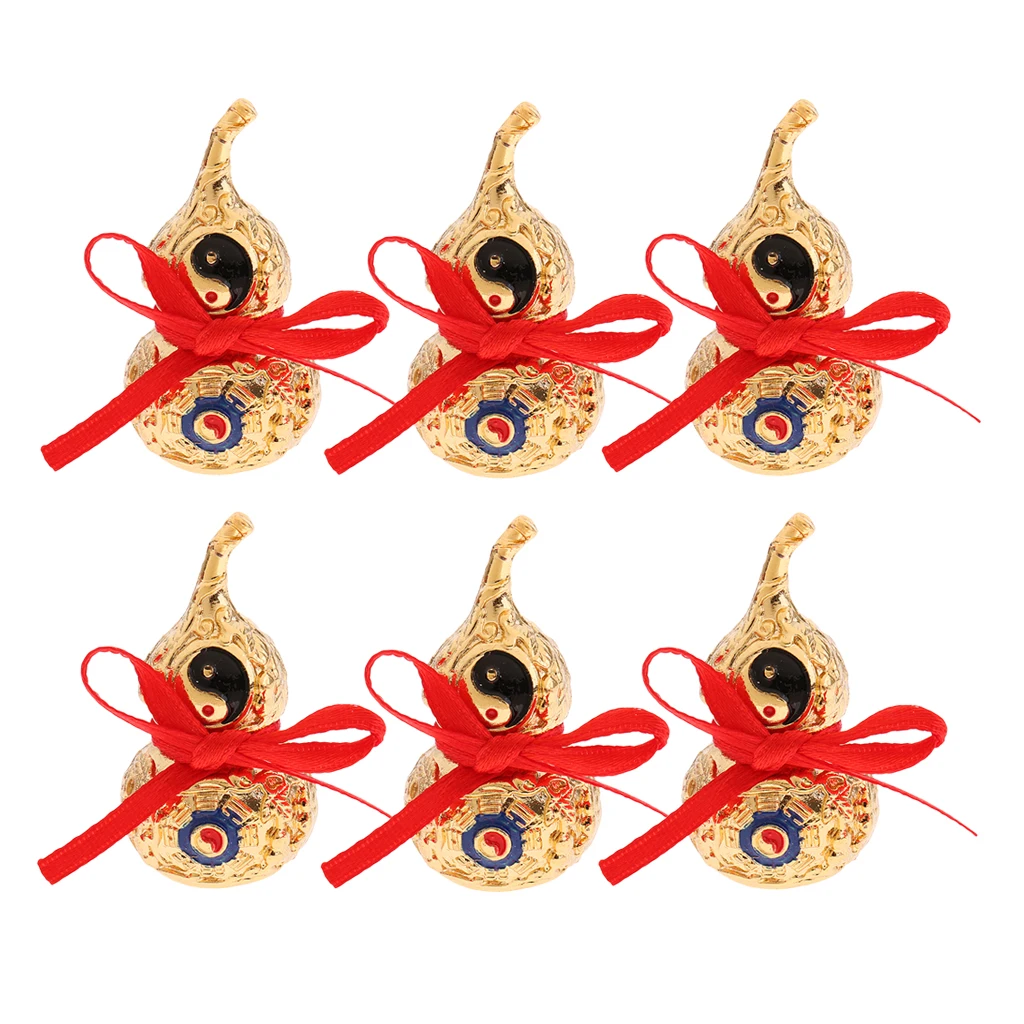 Set Of 6 Chinese Lucky Charms WU Lou, HU LU Pumpkin Bottle Pumpkin Bottle Fortunately