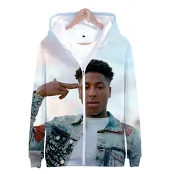 YoungBoy/Новинка 2019 года; модная толстовка на молнии с 3D принтом; популярная толстовка с капюшоном в стиле хип-хоп; Уличная Повседневная Уличная