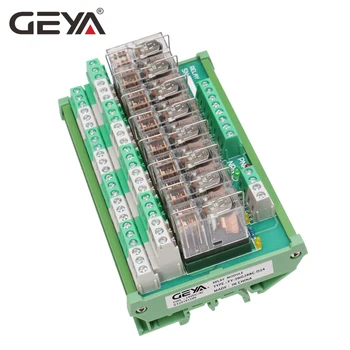 GEYA 2NG2R 8 Channel Omron Relay Module 2NO 2NC 12V 24V AC & DC DPDT Relay for PLC Automation Project
