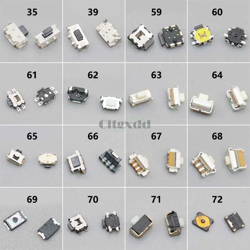 Cltgxdd 16 моделей 160 шт./лот Тактильные Такт кнопочный переключатель 2Pin 4Pin DIY SMD