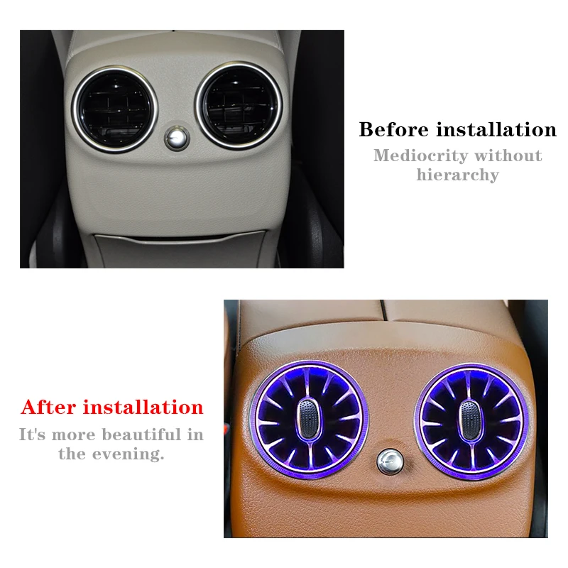  Air conditioning light for W213 turbine air outlet LED ambient lights for Mercedes Benz E class E20 - 33058750276