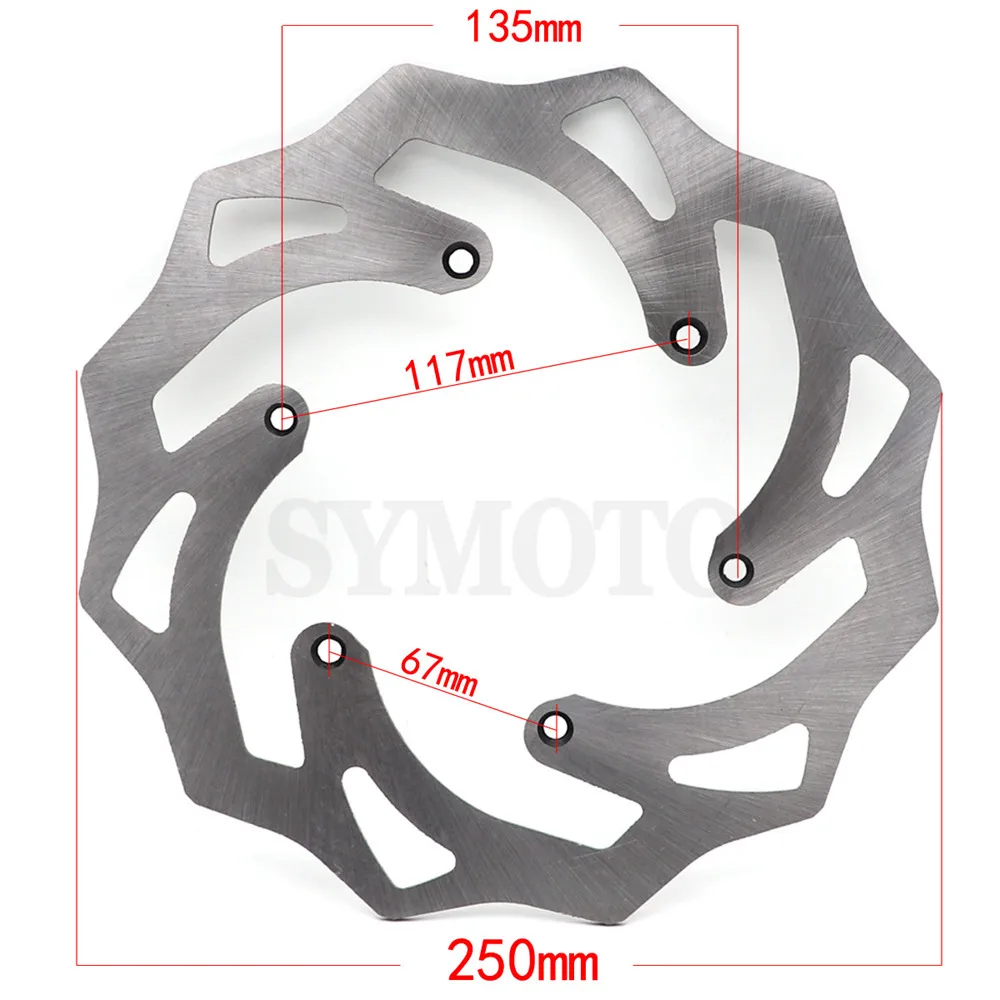 Front Brake Disc Rotor For YAMAHA YZ125 YZ250 2001-WR250 01-13/15-16 WR400 2001 WR426 YZ426 2001-2002 WR450 YZ450 2003-2015