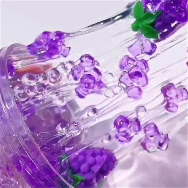 Глина для моделирования Хрустальная грязевая губка красная вишня и фиолетовая