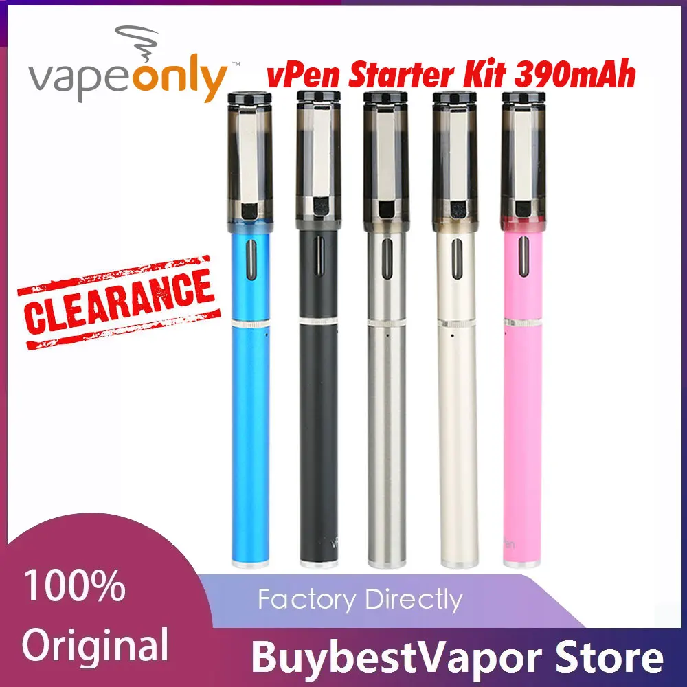 Распродажа! VapeOnly vPen Starter Kit 8 Вт с 390 мАч встроенный Батарея 1.3ohm сопротивление