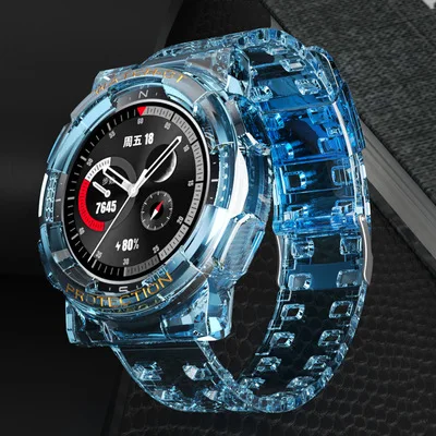 For Huawei GT2 E GT 2E Magi2 42MM 46MM Colorful Transparent Silicone Wristband For Huawei GT2E Magi 2 Watch Band Bracelet