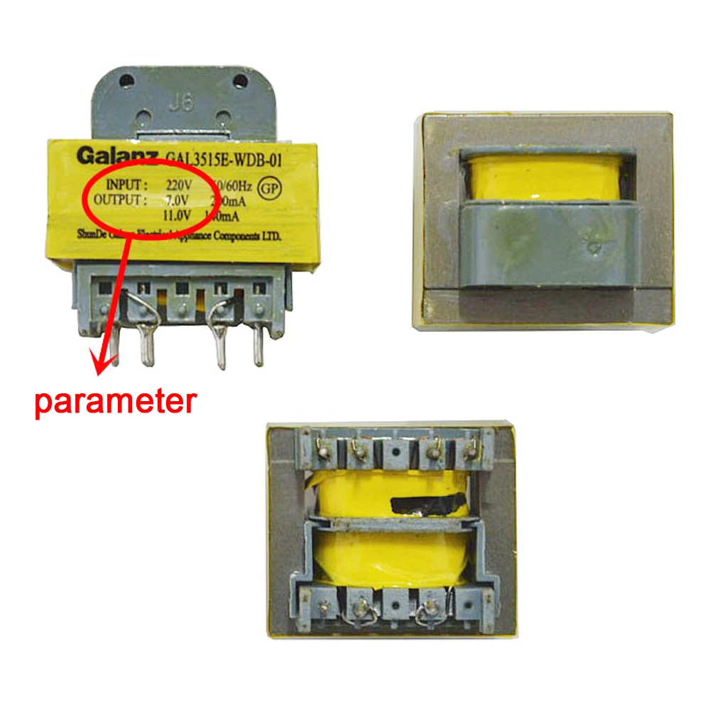 Description Picture 4 of itemOriginal For Galanz Midea Microwave Oven 220V Transformer 11V 7V GAL3515E-WDB-01