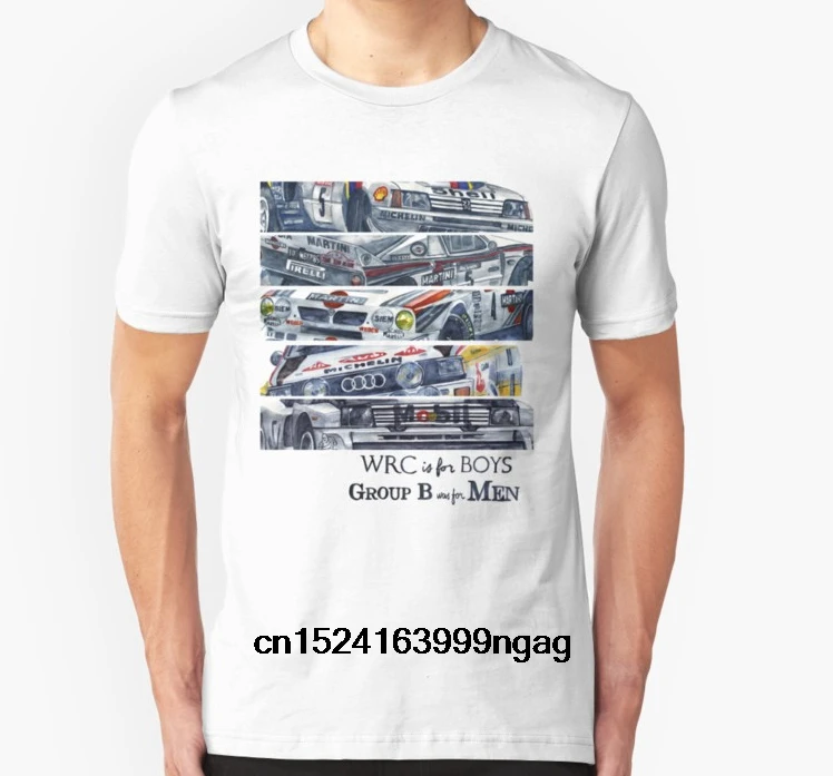 Модная крутая Мужская футболка Женская смешная WRC is for boys Group B was Men с