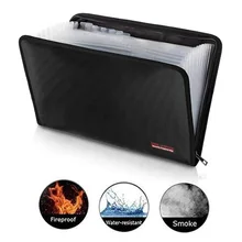 Огнестойкая Водонепроницаемая папка для документов с 12 карманами на молнии VH99