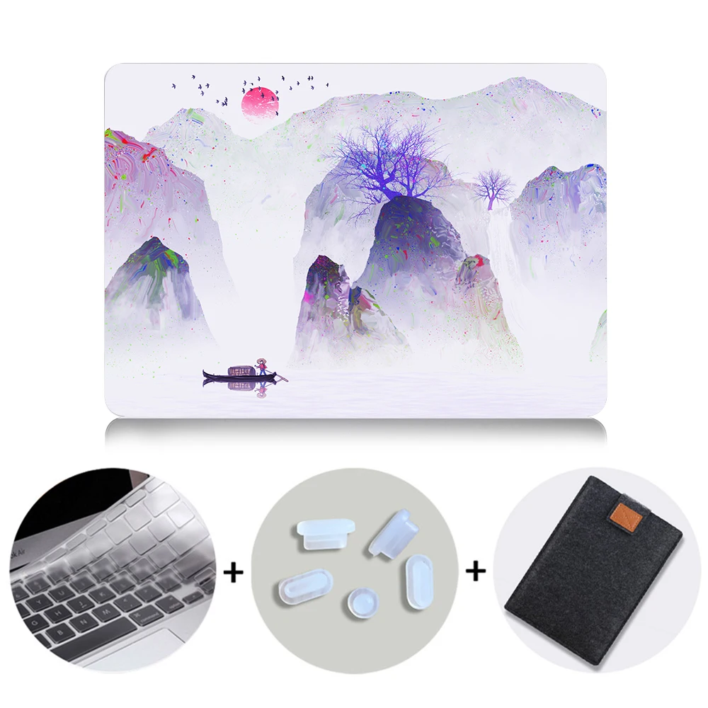 Жесткий чехол MTT с рисунком чернил для Macbook Air 11 13,3 Pro 13 15 retina, чехол для ноутбука Apple mac, чехол для книги, сумка для ноутбука 12 дюймов - Цвет: MB03