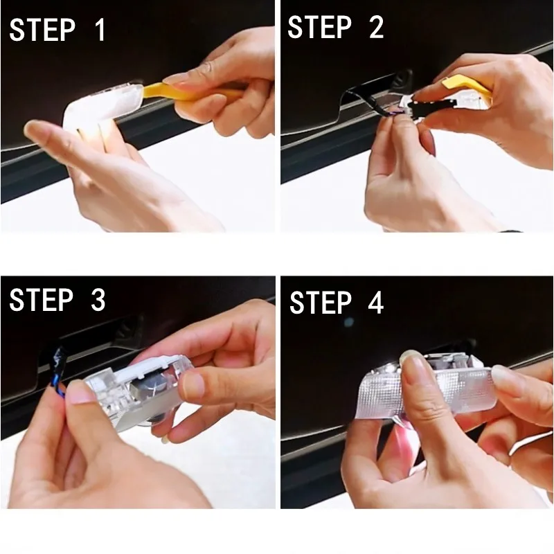 LED 자동차 문짝 환영 조명 프로젝터, 고스트 섀도우 라이트, 분위기 조명, 2009-2024 알파드 벨파이어, 2 개