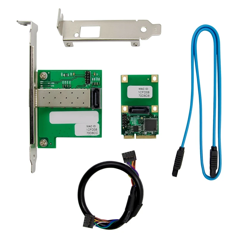Мини PCIE I210 сетевая карта SFP Однопортовый Ethernet адаптер 1G 1000M волоконно-оптическая