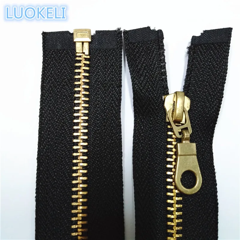 Black 2 шт. микс 5# латунная металлическая открывающаяся молния 30-60 см(12-24 дюйма) швейная молния(20 цветов - Цвет: Black