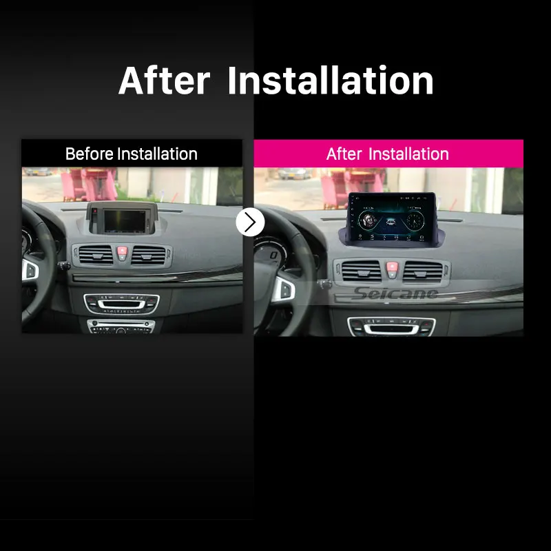 Sale Seicane Stereo 9" HD GPS Navi Car Autoradio Android 8.1 Bluetooth for Renault Megane 3 2009 2010 2011-2014 support Carplay SWC 4
