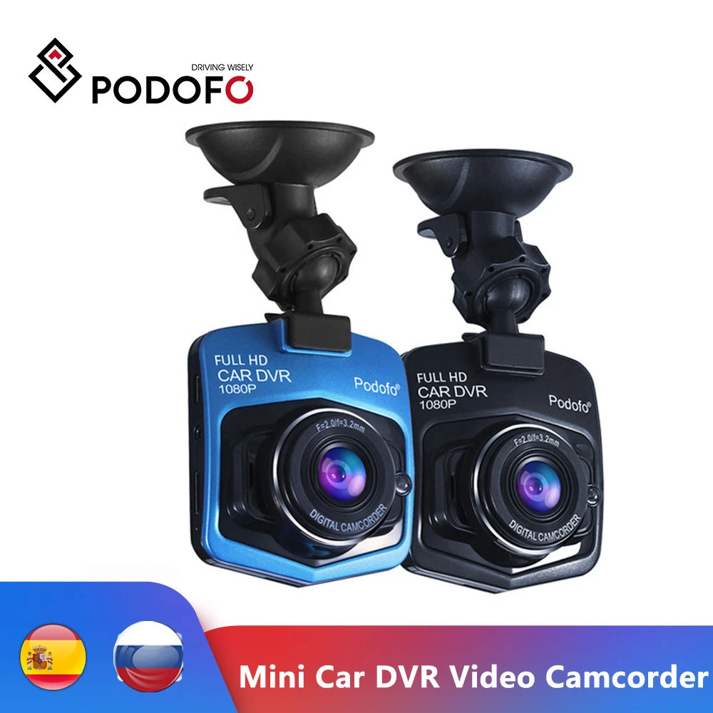 Podofo minicámara DVR GT300 para coche, videocámara 1080P Full HD, registrador de vídeo, grabadora de estacionamiento, visión nocturna, sensor G, cámara de salpicadero DVRs|full hd video registrator|dvr recorder - AliExpress
