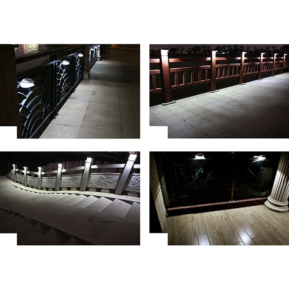 

Solar Power Wall Light 9 LED Outdoor Garden Gutter Light-Controlled Fence Light EnergySaving UFO Home Security Lamp