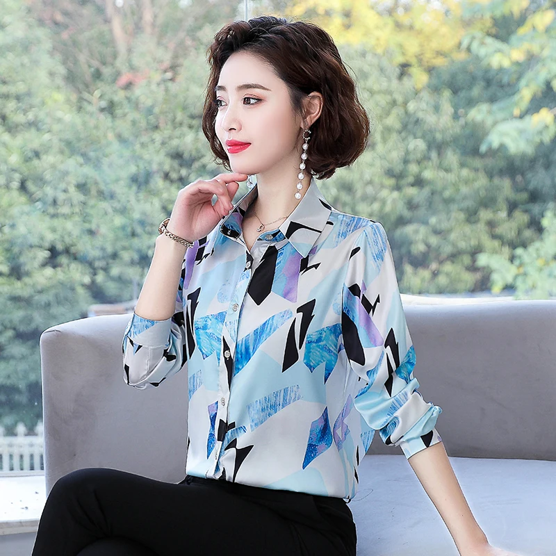 Korean Women Shirts Elegant Woman Pattern Blouse Shirt Plus Size Blusas Mujer De Moda Blusas Femininas Elegante Vintage Shirt OL - 4.00053E+12