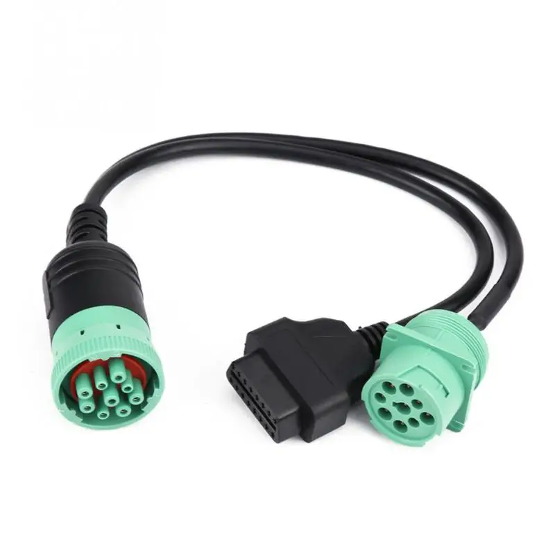 OBD 2 высокого Скорость удлинитель сплиттер Y-din-кабелем 9-контактный штыревой Женский до 16 Pin адаптер