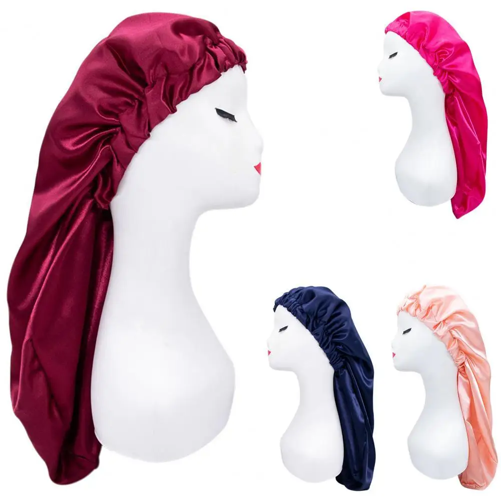 Bonnet de Nuit Long en Satin pour Homme et Femme, avec Bande de Cheveux à  Haute artificiel asticité, Soins Capillaires, Chimio, Nouvelle Collection -  AliExpress