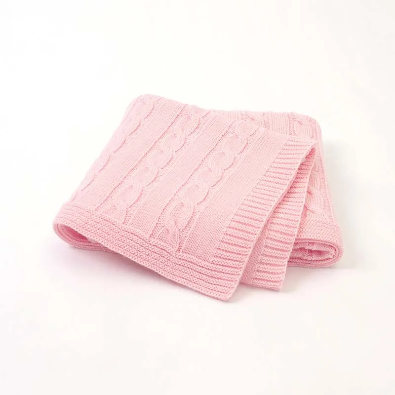 pink Многофункциональное мягкое детское покрывало для мальчиков и девочек трикотажное одеяло детское однотонное одеяло ветрозащитная Крышка 100*80 см - Цвет: pink