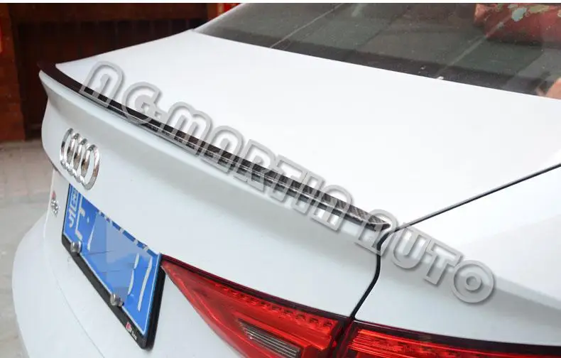 Carbon fiber Sline style back boot lip spoiler wing trunk spoiler auto rear spoiler wing for Audi A3 S3 sedan