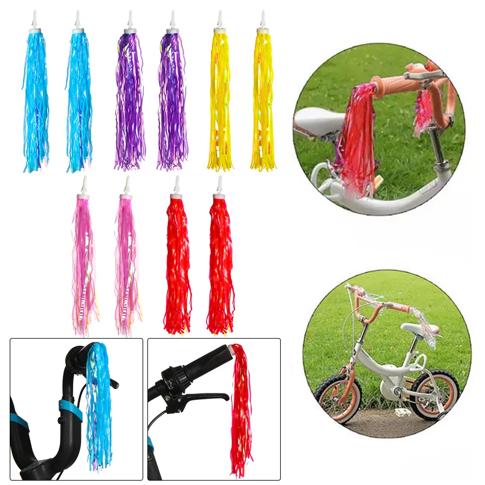 Bike Bicycle Cycling Tricycle Handlebar Tassels 2pcs 14/30cm Kids Girls Boys Handlebar Streamers Tassel Accessories