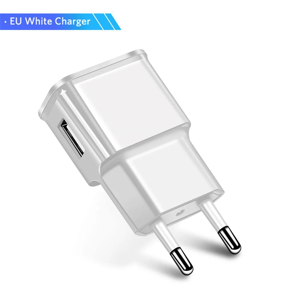 ЕС Plug USB зарядное устройство для телефона samsung Xiaomi Huawei Meizu htc дорожное Быстродействующее зарядное устройство адаптер мобильный телефон кабель для зарядного устройства - Тип штекера: White EU Plug