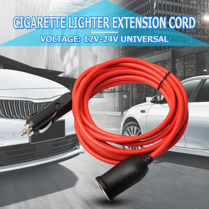 12V 24V автомобильный аксессуар гнездо для автомобильного прикуривателя кабель удлинитель 3,6 м/12ft подключение к автомобильному прикуривателю Мужской к женскому удлинитель