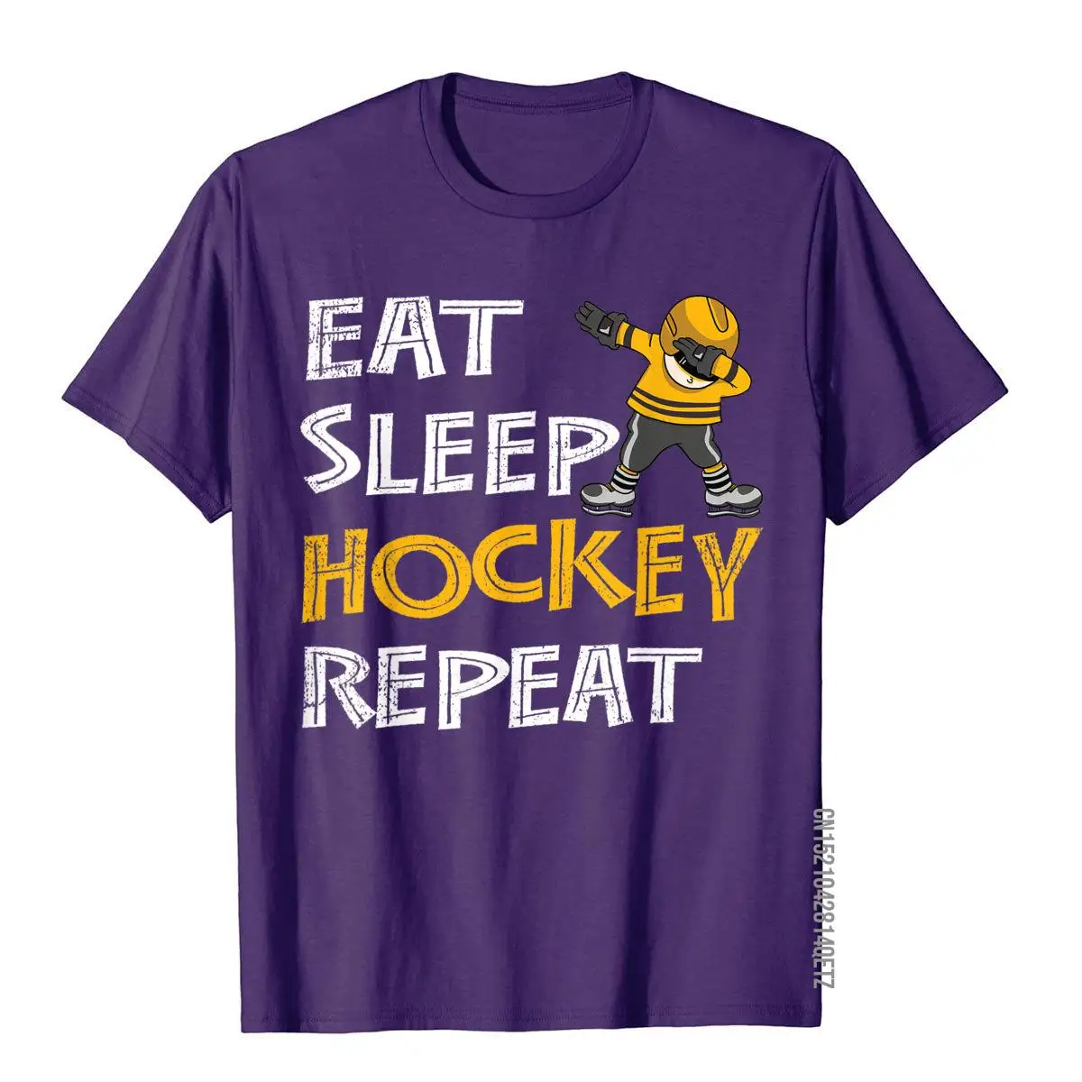 Eat Sleep Hockey Repeat Tshirt Dabbing Player Gift Boys Kids T-Shirt__B6542purple