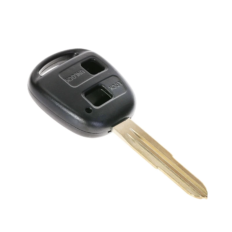 2 кнопки дистанционного ключа Fob чехол Корпус Замена подходит для Toyota Yaris сменный Корпус ключа черный выглядит точно так же