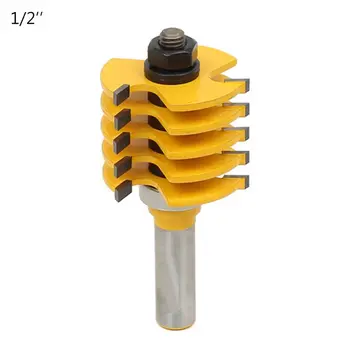 

Adjustable Finger Joint Router Bit 1/2 Inch Shank Cutter Tool with 4 Individual Finger Cutters