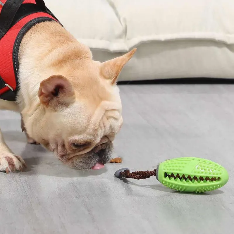 Игрушка для собак, дозатор для еды, зубная щетка, эластичный резиновый шарик для снятия давления, устойчив к укусам, молярные игрушки