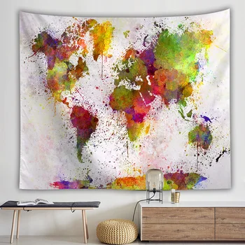 

Digital Printing Retro Graphic Map Tapestry Wall Hanging 150*130cm