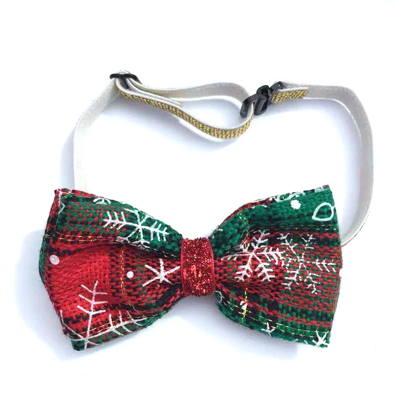 Bow Tie no bell Рождественский костюм для животных, шапка и галстук-бабочка, комплект, креативный праздничный галстук-бабочка, Санта Клаус, платье для щенков, одежда для декора - Цвет: Bow Tie no bell