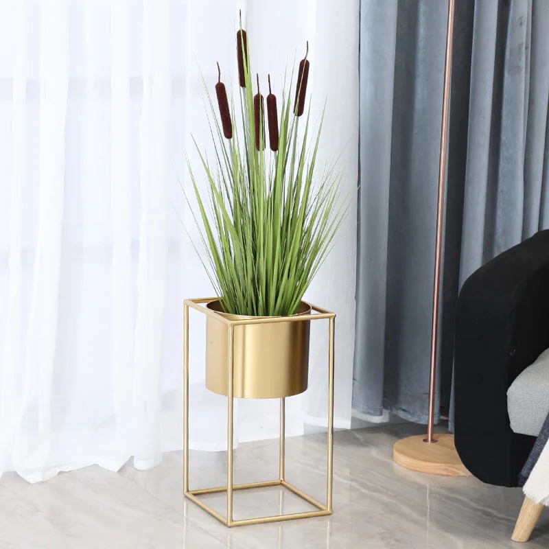 

Nordic Simple Flower Stand Balcony Ground Multi-flesh Flower Box Flower Pot Living Room Iron Art Circular Flower Groove