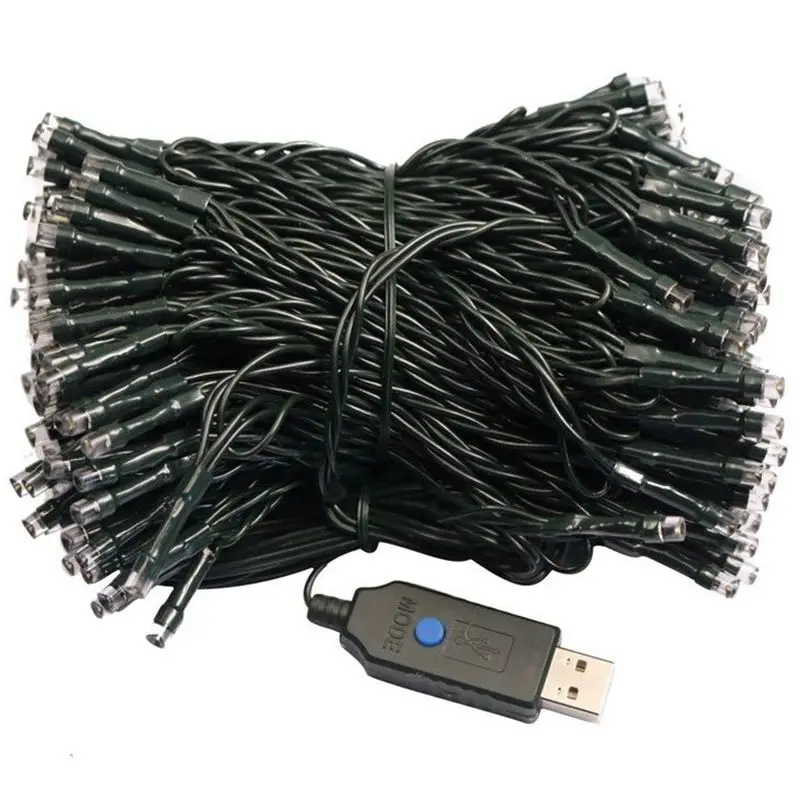 DC5V 100 светодиодный 10 м с питанием от USB безопасный портативный светодиодный светильник 8 режимов многоцветный