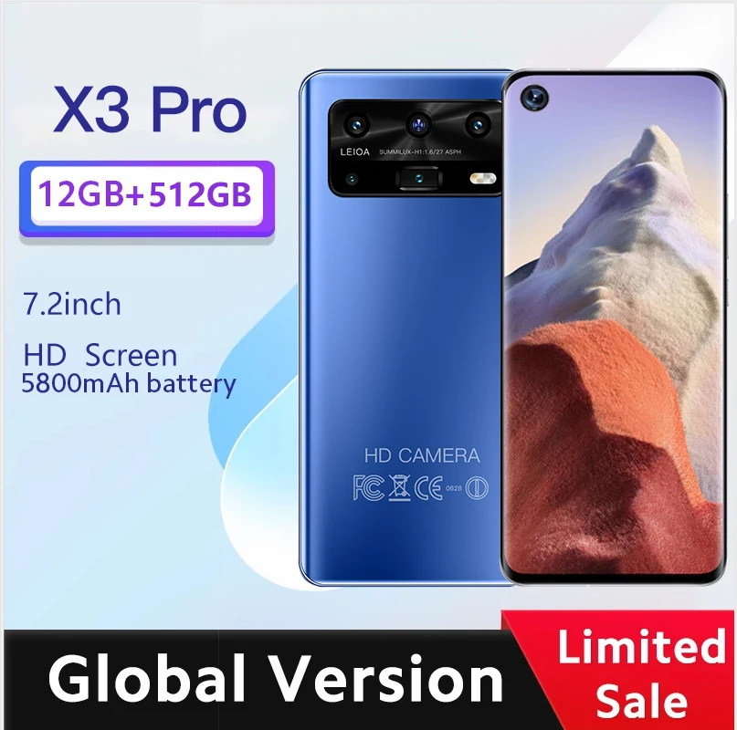 X3 pro Smartphone Android 7.2