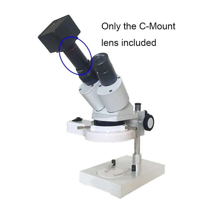 C-mount Adapter Lens C Mount Lens for USB Industrial Camera Digital Eyepiece Connected Microscope Reduction Relay Lens 0.3X 0.4X