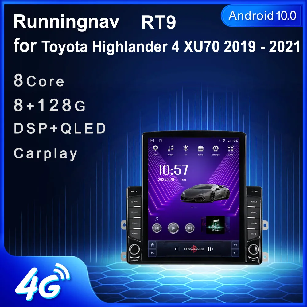 Автомагнитола Tesla для Toyota Highlander мультимедийный видеоплеер с GPS-навигацией 9 7