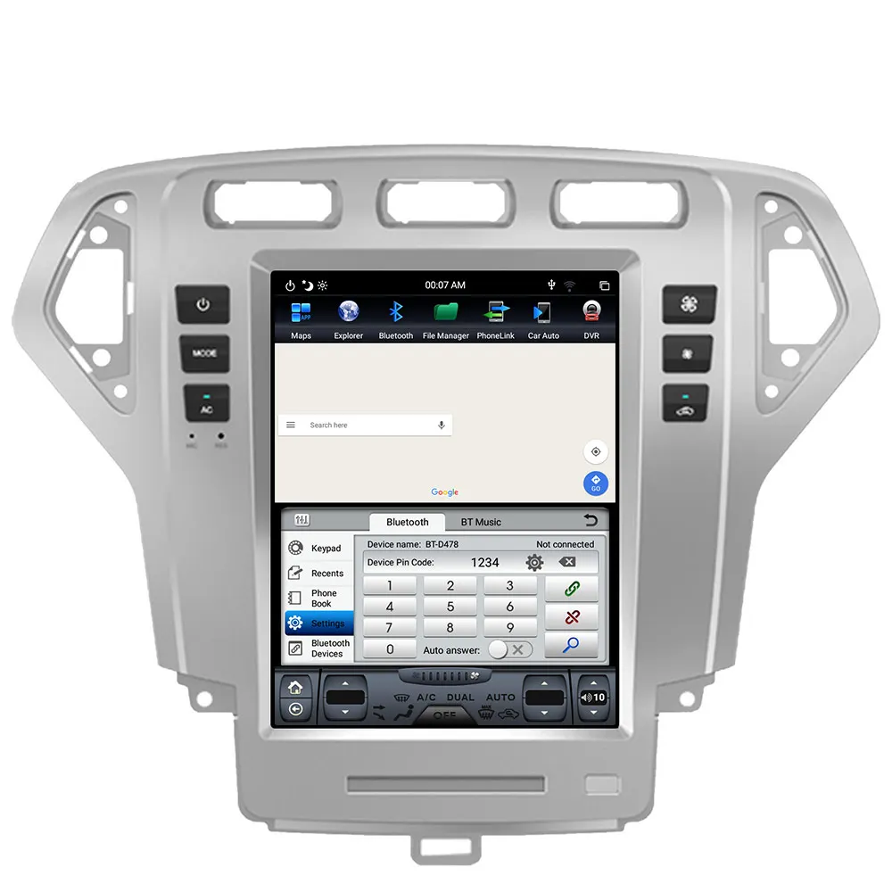 Tesla стиль Android 9,0 Автомобильный gps навигация для Ford Mondeo/Fusion 2007-2010 Авто Радио Стерео головное записывающее устройство вертикальный экран
