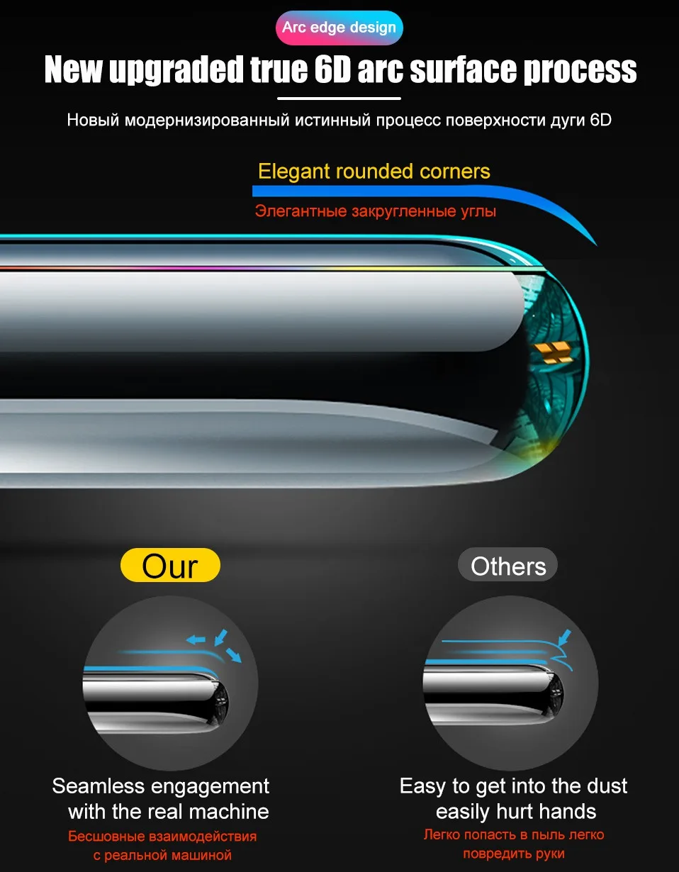 6D Tempered Glass for OPPO Reno 2 Reno2 Z Screen Protective Full Cover Glass for OPPO Realme 3 5 Pro X Q C1 C2 A9-2020 AX5S film (4)