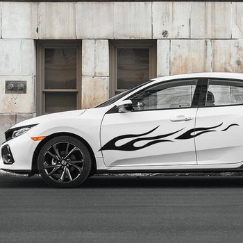 

2pcs Stylish Funny Car Sticker Auto DIY Decoration Decals Side Stripe vinyl Stickers Car Styling Graphics Decal Car Accessories