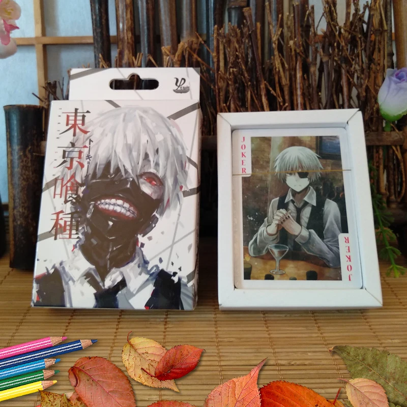 

Anime Tokyo Ghoul Cosplay Playing Cards Cartoon Deck Poker Cards Party Board With Box Gift Collection