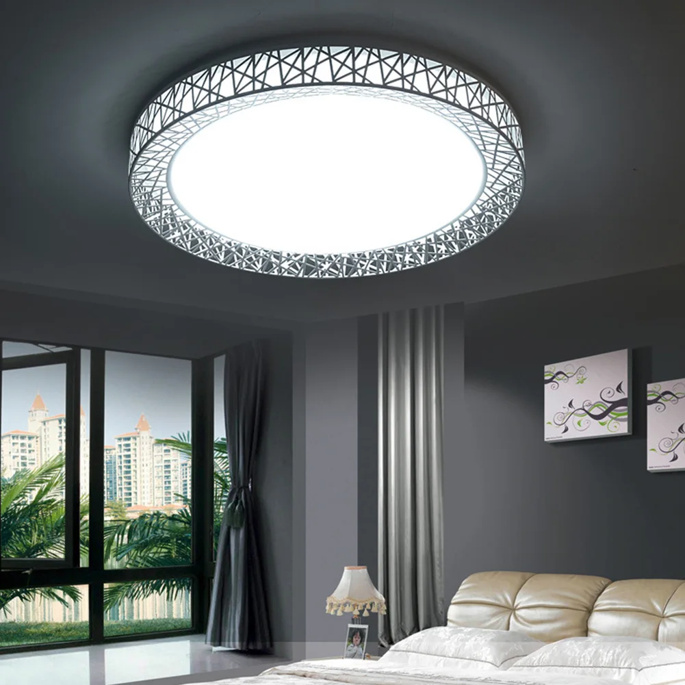 Us 8 76 10 Off Acrylic Outdoor Indoor Round Lamp Led Ceiling Light Modern Living Room Surface Mounted Fixture Home Decoration Bird Nest Bedroom On